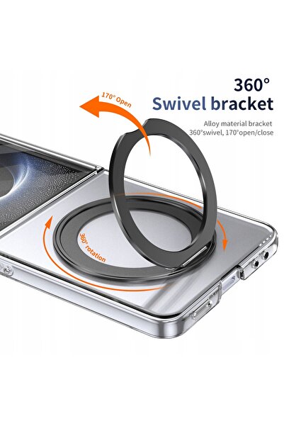 NO BRAND Husă pentru Samsung Galaxy Z Flip 7 cu protecție pentru ecran și sup...