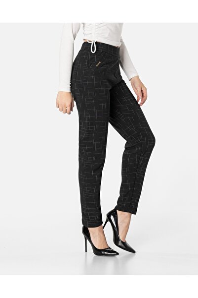 NO BRAND Pantaloni călduroși eleganți de damă, căptușiți cu fleece, 623-1 XXL