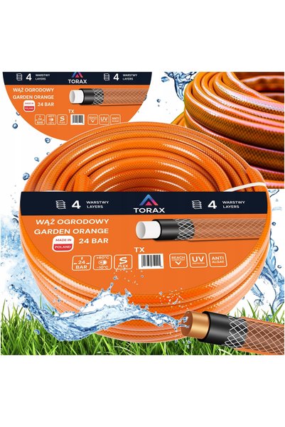 Torax Torna Furtun de grădină elastic 3/4'' 30m 20 BAR 4 straturi SPRINKLER P...