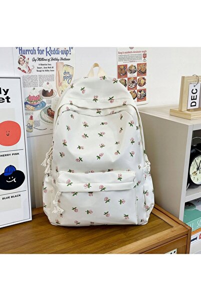 NO BRAND Rucsac școlar multicolor alb