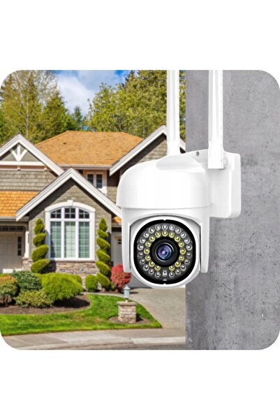 NO BRAND Cameră de exterior rotativă Wi-Fi, monitorizare la distanță, detecți...