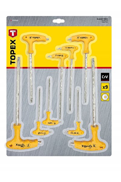 NO BRAND Set de chei Torx în formă de T T10-T50, 9 piese