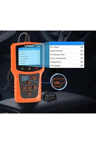 NO BRAND Vpow K88 Pro Scanner OBD2 Cititor de coduri cu ecran LCD color și OBDII