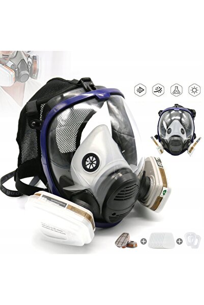 NO BRAND Masca de gaze 6800 cu filtre 6001Cn anti amoniac și formaldehidă