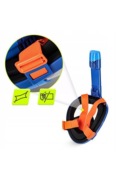 NO BRAND Mască de scufundare integrală panoramică cu snorkel pliabil
