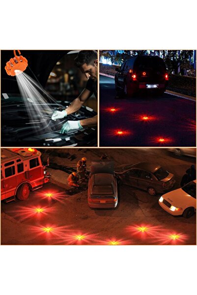 NO BRAND 6 BUCĂȚI LUMINĂ DE AVERTIZARE INTERMITENTĂ STROBOSCOPICĂ LED CU MAGN...