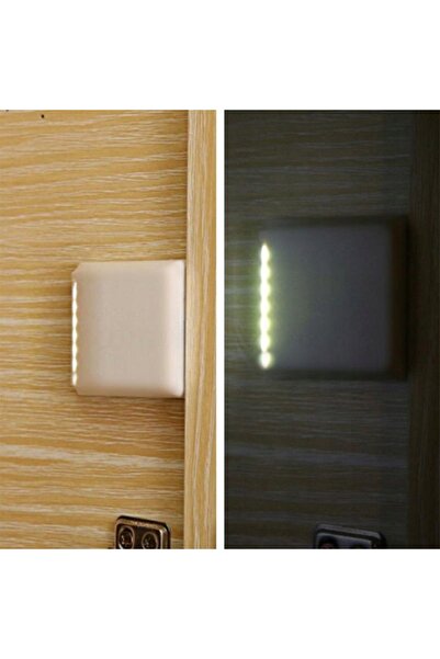 NO BRAND 4x Lampă LED cu senzor de lumină pentru dulap și sertar, albă