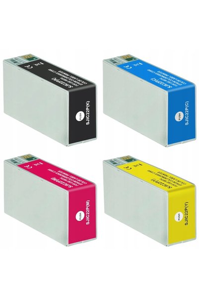 NO BRAND Nou kit de 4 cerneală sjic22p cmyk pentru Epson TM-C3500 ColorWorks ...