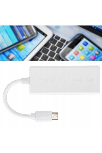 NO BRAND Adaptor Convertor Magsafe 1 2 la USB C 65W Alb