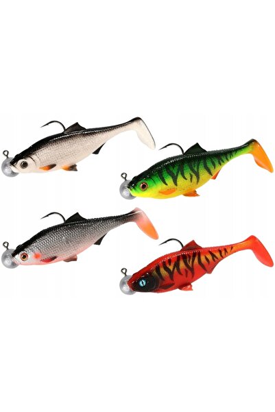 NO BRAND 6x GUMA MFT ROACH 12cm SET PE RIG + CAPETE DE JIG - MIKADO