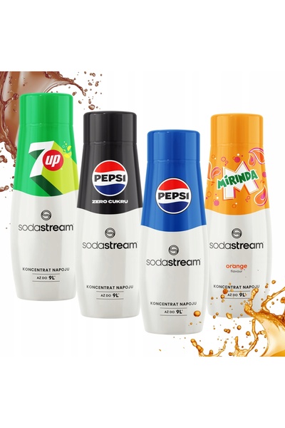 NO BRAND Saturator de apă carbogazoasă CO2 + 2 sticle de apă + Set de siropuri