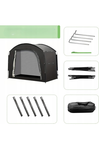 NO BRAND Husa de bicicleta neagra impermeabila 220X185 cm