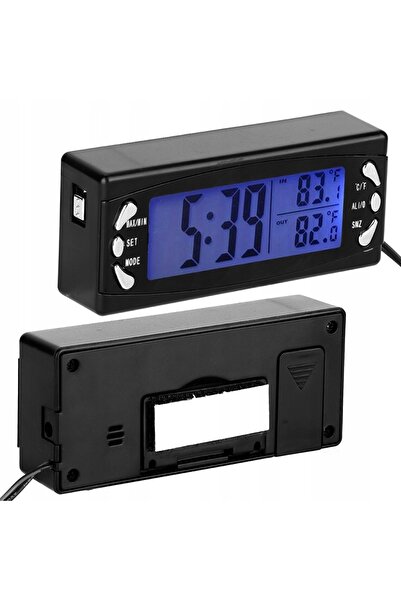 NO BRAND Termometru digital auto, ceas și indicator LED 12V cu funcție de alarmă