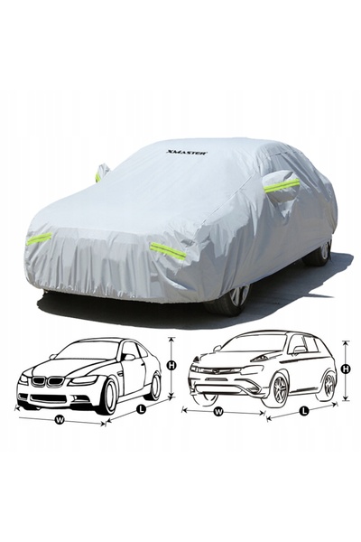 NO BRAND Husă auto rezistentă, mare, impermeabilă din PEVA pentru autoturisme...