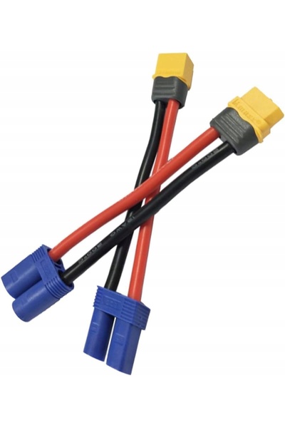 NO BRAND Adaptoare conector Xt60 la Ec5, 2 perechi |   Cablu de silicon de în...