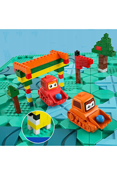 NO BRAND Set de jucării excavator cu blocuri puzzle labirint și piese de cons...
