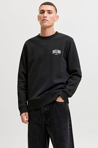 Jack & Jones Ανδρικό φούτερ με στάμπα στο στήθος και λαιμόκοψη ποδηλάτου - Aero