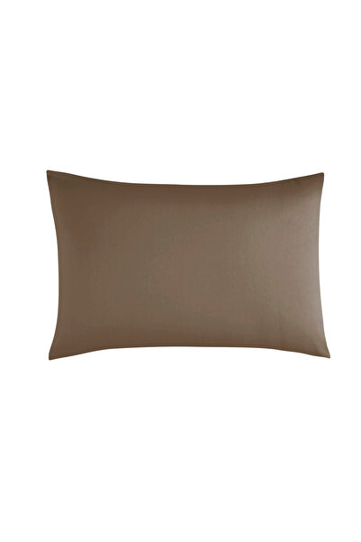 Linens Mix&Match Pamuk Saten 2'li Standart Yastık Kılıfı Seti Kahve
