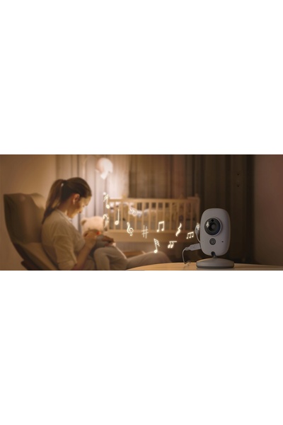 NO BRAND Cameră electronică rotativă pentru bebeluși, LCD de 4 ", Zoom 1/2/3X...