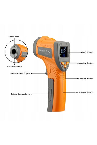 NO BRAND Inkbird ift01 termometru digital cu infraroșu și laser, fără contact...