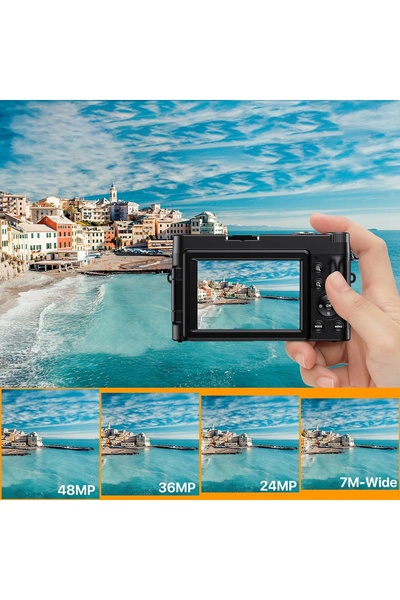 NO BRAND Cameră video digitală HD 4K 48MP cu zoom 16X și bliț