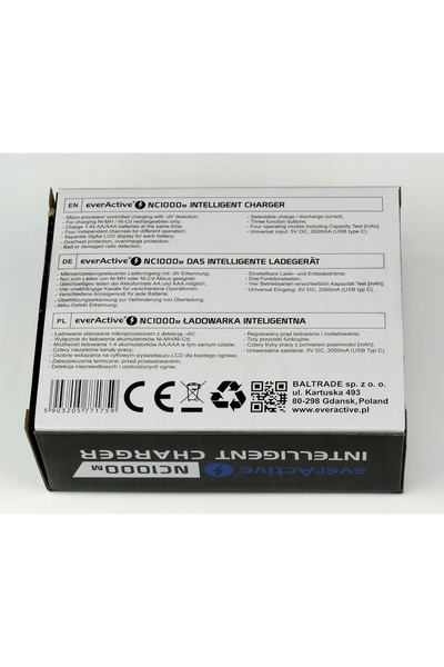NO BRAND Încărcător de baterii cu 4 sloturi Aa / Aaa Ni-Mh Ni-Cd Lcd Usb-C
