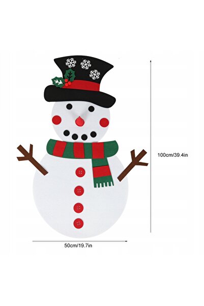 NO BRAND Om de zăpadă flocat, jucărie pentru copii, 100 cm, ornamente detașab...