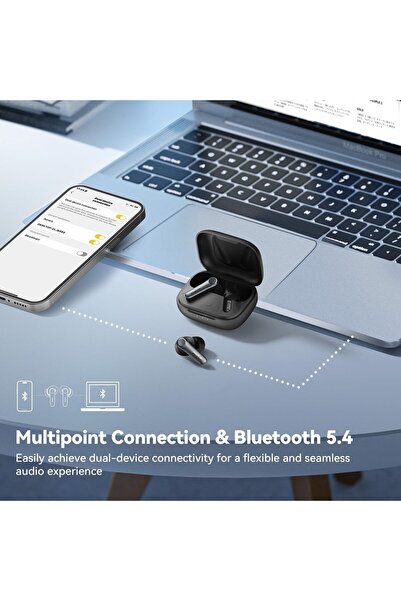 EARFUN Air Pro 4+ Căști TWS Wireless Bluetooth 6.0 ANC LDAC Negru