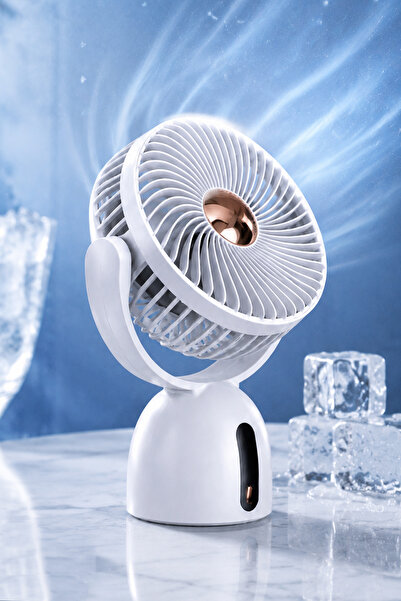 mimtec Masaüstü Mini Fan - 360 Derece Ayarlanabilir Type-C Şarjlı Sessiz Mini...