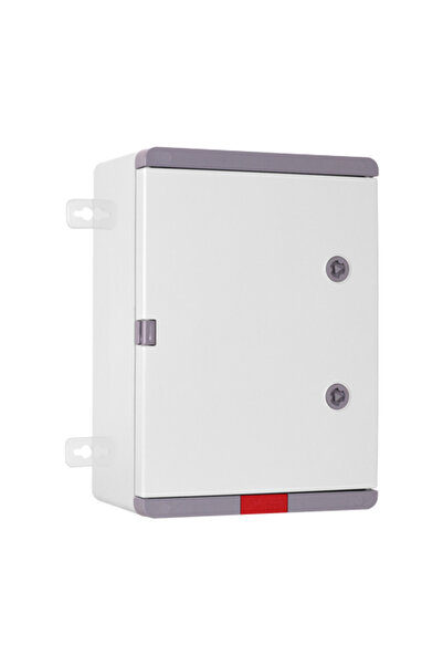 PLASTIM Cutie de distribuție IP67 din ABS gri, ușă mată, placă metalică, 250x...