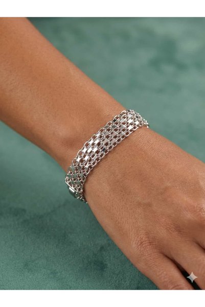 XP XUPİNG Modern Aura: Eye-Catching Knitted Silver Bracelet