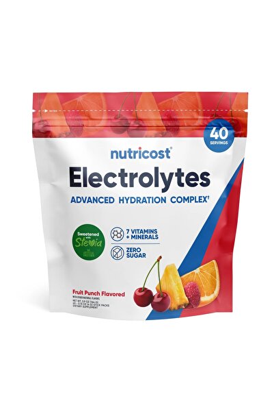 Nutricost Electrolyte Liquid and Mineral Support 40 Sachets - Practical Powde...