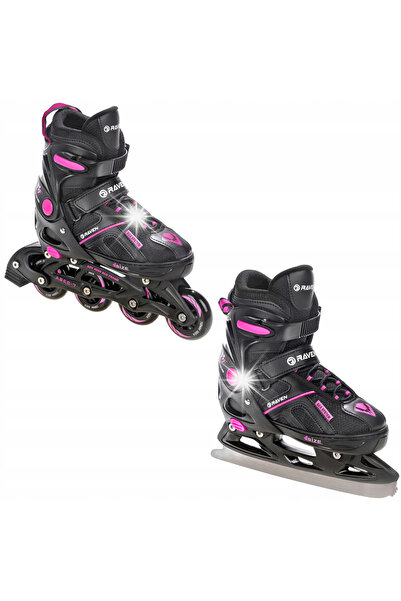 NO BRAND Patine cu rotile Patine artistice 2 în 1 Reglabile Raven Pulse Negru...