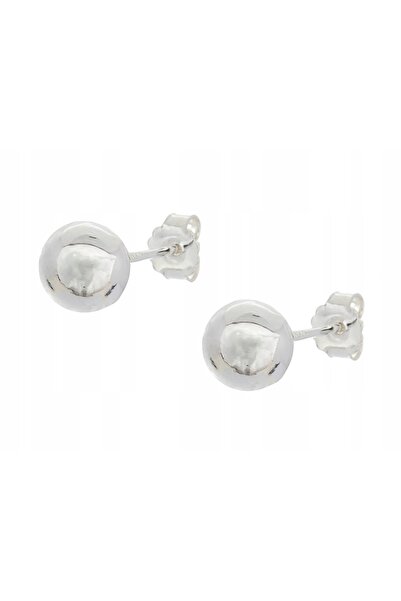 NO BRAND Cercei de argint, bile de 8mm