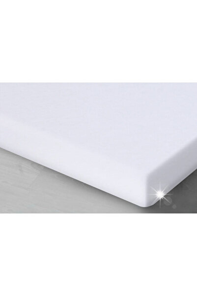 NO BRAND Cearșaf din satin cu elastic, 140x200, alb