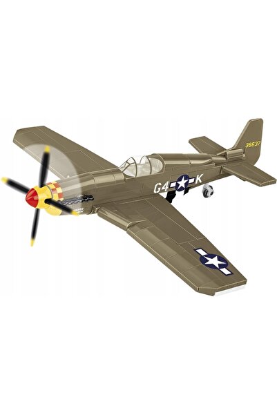 NO BRAND Kit de construcție cu blocuri pentru model de avion P-51B Mustang Hu...