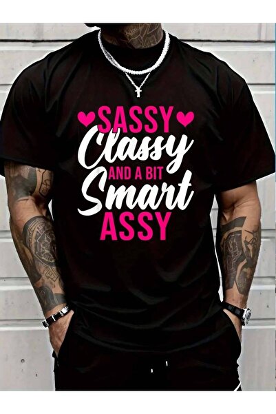 799 100% Cotton Sassy Classy And A Bit Smart Assy Wife T-Shirt Men's Women's ...