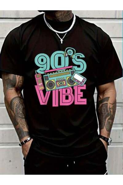 9TAY 100% Cotton 90's Vibe Retro 1990s 90s Style Party Outfit Men Women Short...