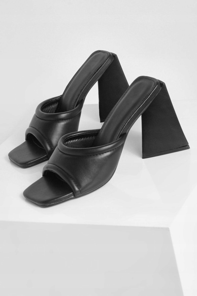 NO BRAND G27A003 Papuci cu toc triunghiular Negru Givana 37