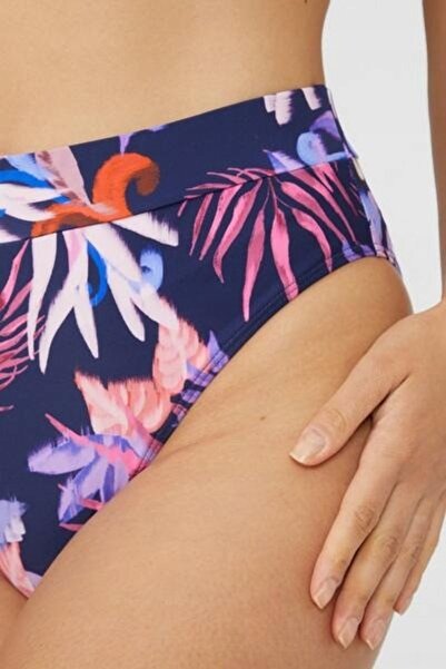 NO BRAND Slip de bikini cu talie mai înaltă, cu imprimeu tropical, superb, 40