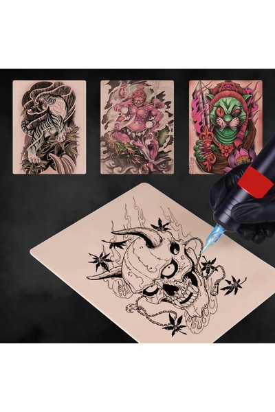 NO BRAND 12 bucăți piele sintetică pentru practicarea tatuajelor, dublă față,...