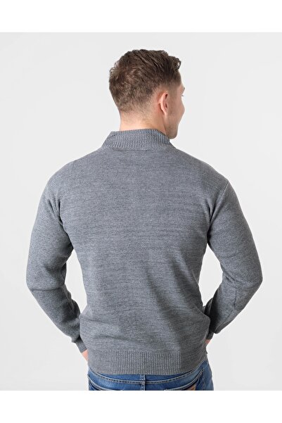 NO BRAND Pulover elegant pentru bărbați, culoare uni, cu guler semi-înalt 240...