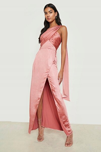 NO BRAND Rochie de satin Rochie de bal Rochie de cocktail Maxi Boohoo 42