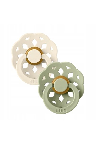 NO BRAND Smoczek Bibs Boheme Set Rotund 2 Bucăți Cauciuc 6 M+ Fildeș și Verde...