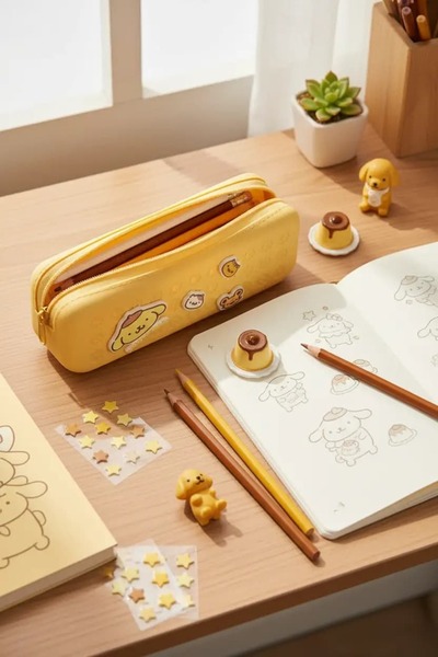 Miniso Lisanslı Pompompurin Stacking Fun Delikli Kalem Kutusu 21,5 Cm – Sevim...