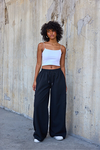 Superbluemexico Women's Street Style Loose Baggy Trousers
