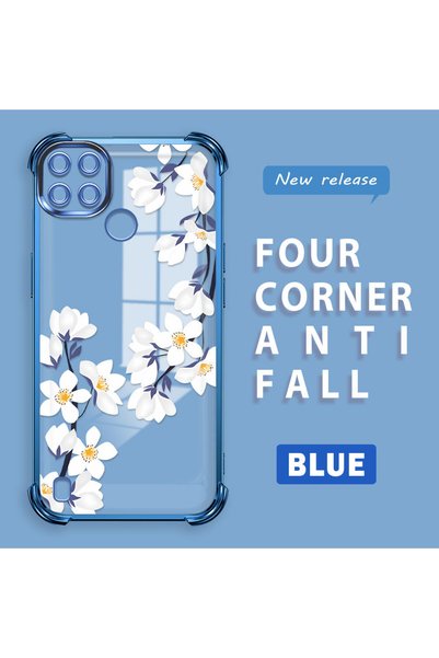 ucuc Realme C21Y/C25Y Compatible Transparent Back Four-Corner Reinforced Impa...