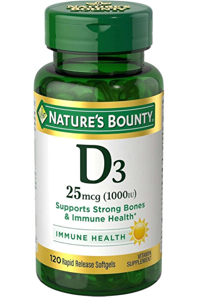 Nature's Bounty Vitamin D3 1000 Iu Immune Health, 120 Softgels (Pack Of 1)