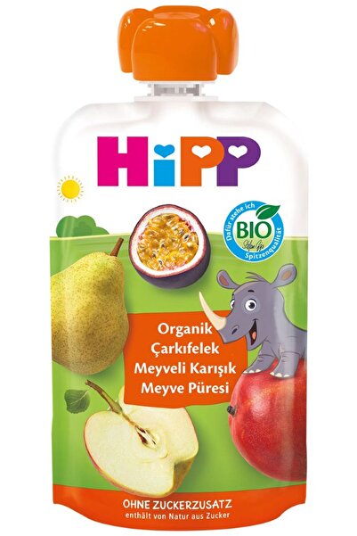 Hipp ORGANİK ÇARKIFELEK MEY.KARIŞIK MEYVE PÜRESİ 100 GR *8'Lİ
