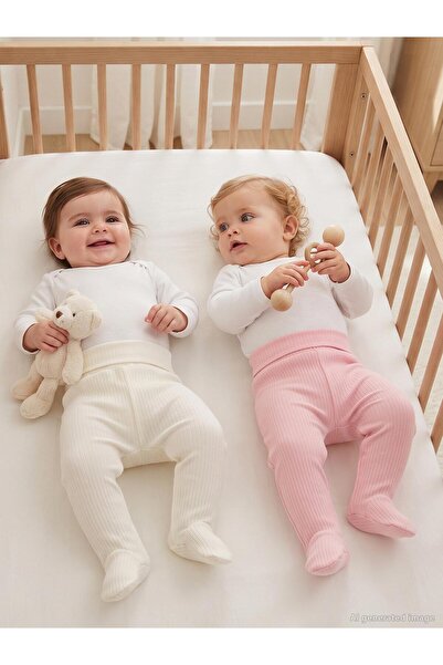 Minidamla Basic 2-Piece Set with Booties for 3-9 Months Single-Bottomed Baby ...